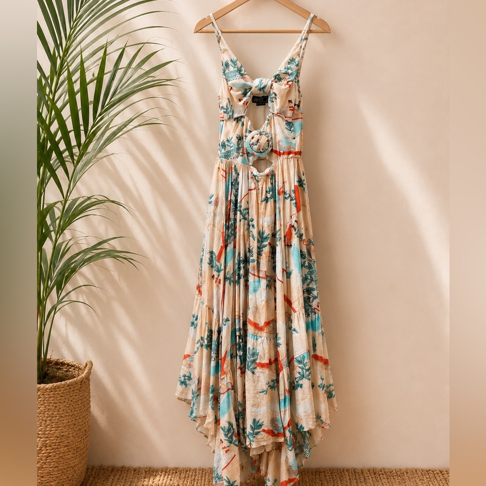 PatBO x Eden Rock Tropical Beach Midi Dress Size M - Picture 2 of 4